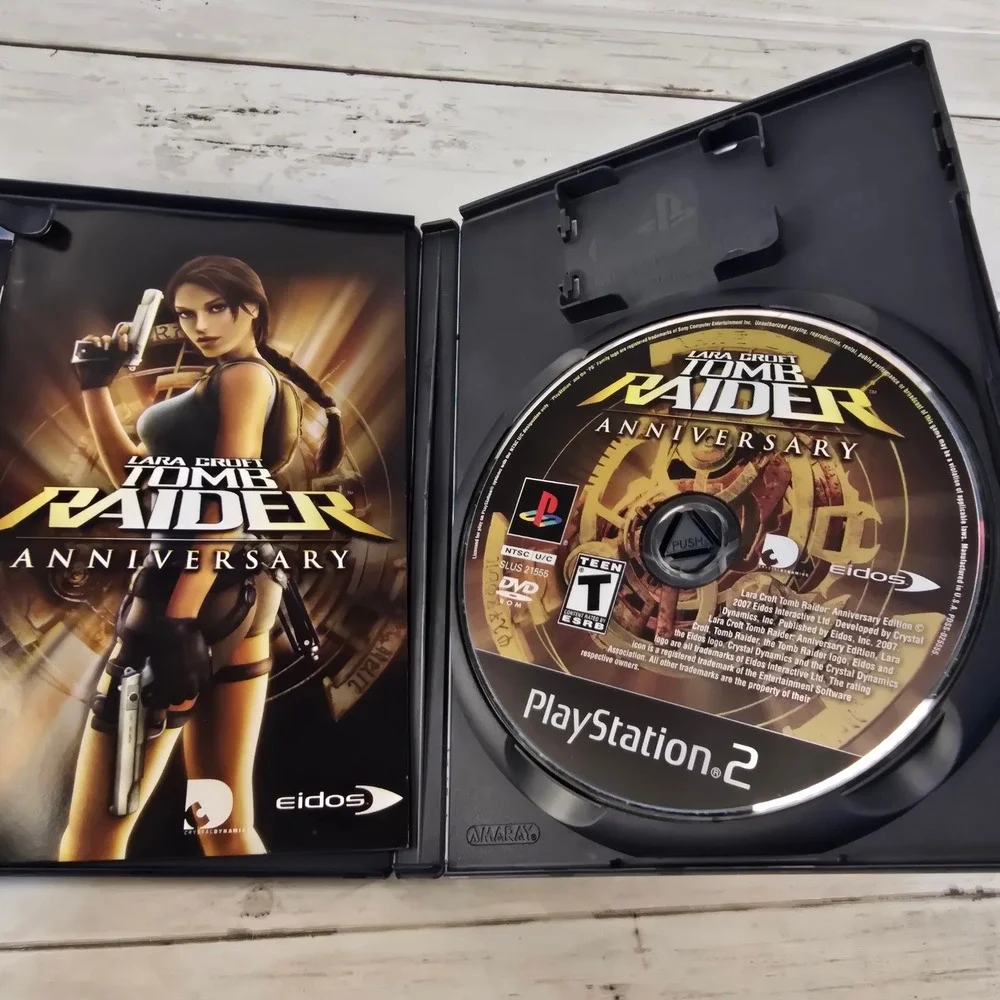Lara Croft Tomb Raider Anniversary Sony PlayStation 2 PS2 2007 Eidos CIB NTSC